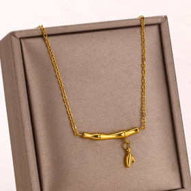 New 2024 Stainless Steel Necklace for Women Fashion Jewelry 18k Gold Planted Heart Pendant Fashion Jewelry Necklaces for Women