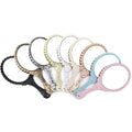 Handle Mirror Carved Retro Hand-held Beauty Mirror Lace Mirror for Daily Makeup