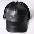 X1745 Genuine Leather Hats  Ear Protective Leather Caps  Cowhide Trucker Hat