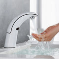 Auto Sensor Tap  Touchless Brass Water Faucet for Basin/Sink  White Bathroom Faucet