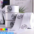5cm Customized Logo Personalized White Satin 100% Polyester Material Wide Decoration Flower and Gift Packing Ribbon