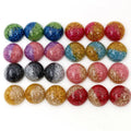 40pcs/lot 12mm Mix Colors Flat Back Sparking Resin Cabochons Cameo Fit 12mm Cameo Base Cabochons for Charms Bracelet Necklace