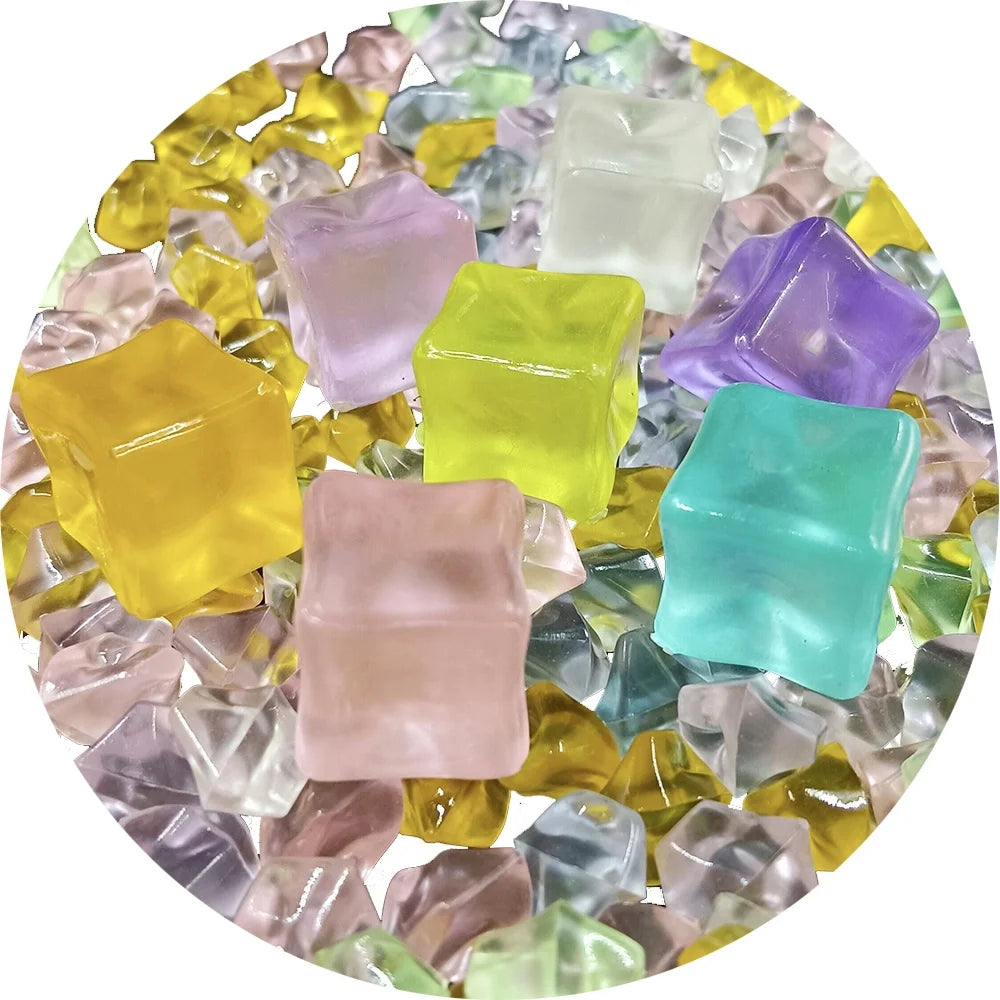 Color Luminous Ice Cubes Artificial Acrylic Ice Stone Luminous Bottle Display Photography Props Wedding Party Decoration