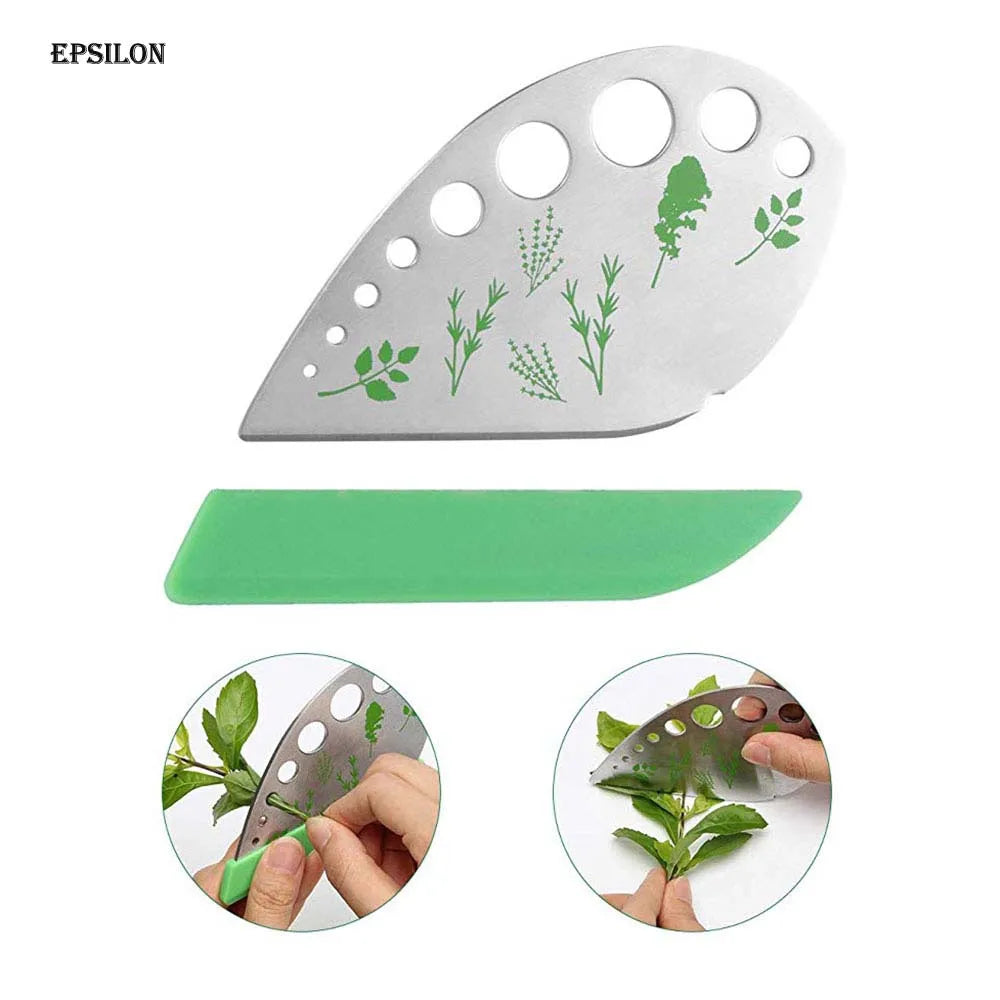 Epsilon Customize Logo 9 Holes Stainless Steel Herb Leaf Stripping Tool Kale Herb Stripper
