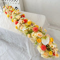 Customizable Artificial Silk Flower Table Runner and Floor Decoration Wedding Arch Flower Row for Christmas Occasions