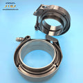 JTLD 2.5inch 304SS Vband V-Band Flange Kit - for Performance Exhaust Pipes Downpipe Down Pipe