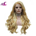Celebrity Highlight 27 613 Blond Ombre Color Wigs Futura Heat Resistant Fiber Pre-Plucked Synthetic Lace Front Wigs for Daily