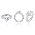 Fashion Jewelry Bijoux Shiny Cubic Zirconia 18K Gold Plated Women Diamond Wedding Engagement Rings Heart Stone Ring
