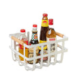 Simple Japanese Style Standing Type White Multifunctional Kitchen Storage Basket for Dirty Clothes Snacks Utensils