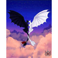 Pictures of Rhinestone 5D Black and White Cartoon Bat Full Drill Wholesale DIY Diamond Embroidery Cross Stitch Kits Mosaic Bts