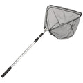 Long 1.5-2.1m Telescopic Aluminum Handle Triangular Folding Hand Woven Net Landing Fishing Gear