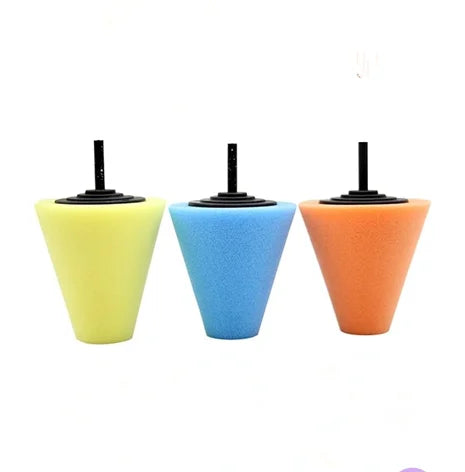 3 Inch  80mm Polishing Cone Car Buffers Polishers Drill Polishing Wheel Sponge Buffing Foam Ball Buffing Pads for Auto Detailing