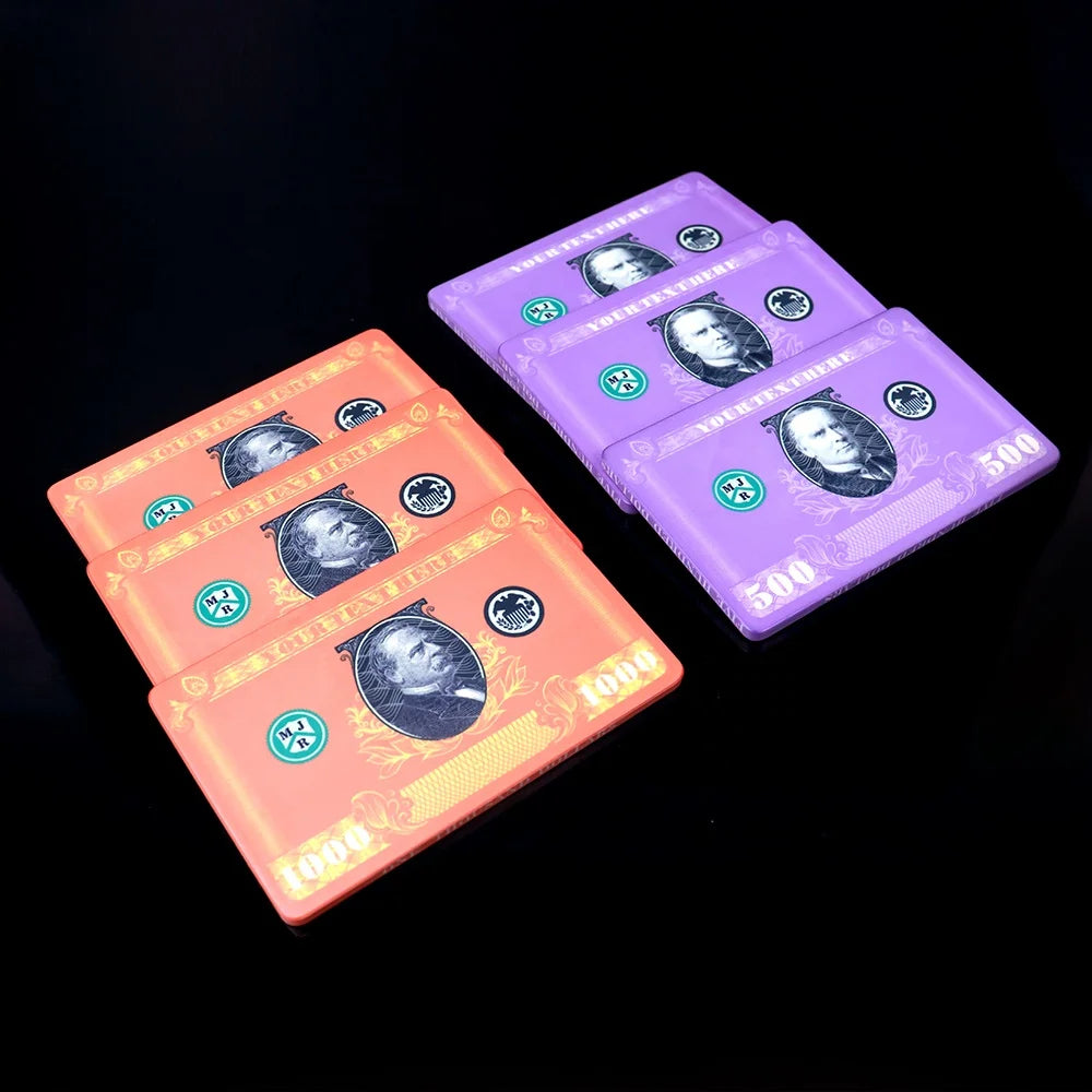 Factory Directly Supply 39g Jetons De Poker Plaques Presidents Rectangular Custom Ceramic Chips for Casino Game Accessaries