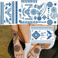 Custom 3D Finger Mehndi Design Tattoo Stickers Water Transfer Temporary for Women Water Proof  Henna Tattoo Stickers