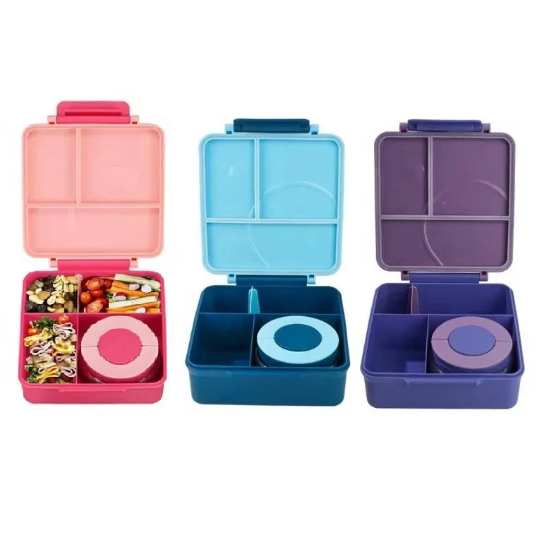 2L Microwave Rectangle Thermal Lunch Box with Cutlery Kids Bento Food Container Heatable Hot Food Kids Bento Loncheras