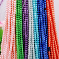 JC Wholesale High Quality Round Glass Pearls Size 6MM 8MM Multi Color Loose Pearl Beads for Jewelry Making