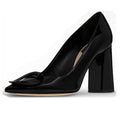 Luxury Trendy 2024 Genuine Leather Top Grade Pointed Toe Hoof Heels Slip-On Bridal Shoes Summer Office Wear Comfort Cushioning