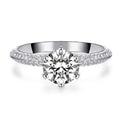 925 Sterling Silver 1ct Moissanite Engagement Ring Jewelry Lab VVS Diamond Wedding Rings for Woman