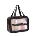 Wholesale Custom Logo Waterproof Women's Makeup Travel Toiletry Cosmetic Zipper Bag Custom Logo Clear Pvc Cosmetic Bag