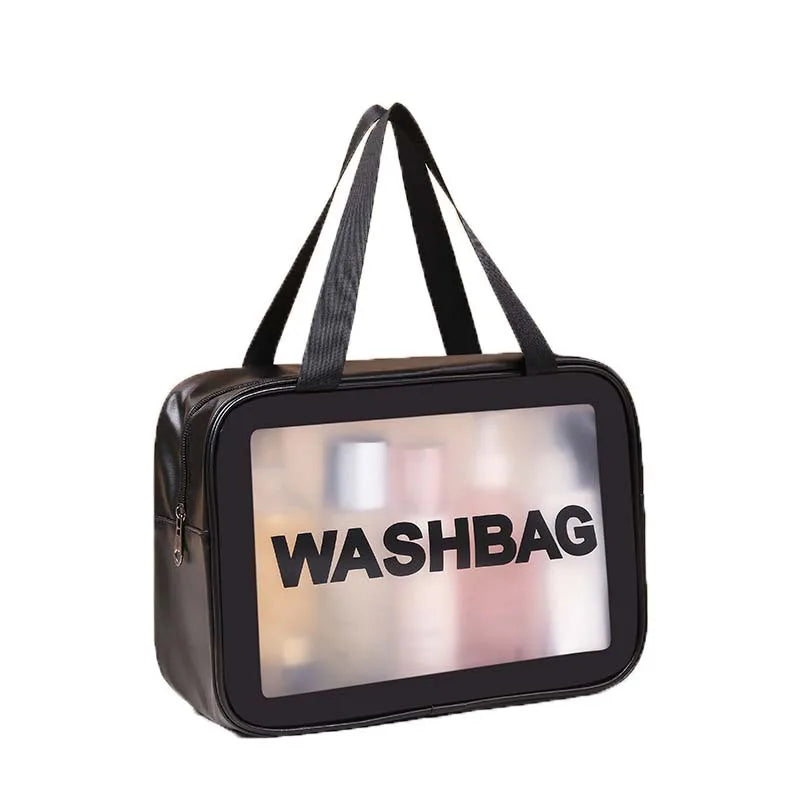 Wholesale Custom Logo Waterproof Women's Makeup Travel Toiletry Cosmetic Zipper Bag Custom Logo Clear Pvc Cosmetic Bag