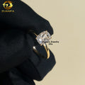 Fashion Luxury Romantic 14k Gold VVS Diamond 2ct Radiant Cut Moissanite Engagement Wedding Ring