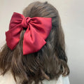 Hot Sales Lady Women Hair Accessories Large Silk Hairband Fashion Red Double Bow Knots Hair Clip