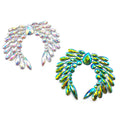 Multicolor Gel Back Iron on Resin Rhinestone Applique Bodice Rhinestone Applique Patch for Carnival Event Clothing Decoration