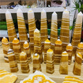 Natural Crystal Wand Yellow Orange Honey Calcite Point Crystal Tower for Healing