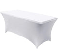Reador Retailer Spandex Tablecloths for 6 ft Home Rectangular Table Fitted Stretch Table Cover Polyester Table Cloth