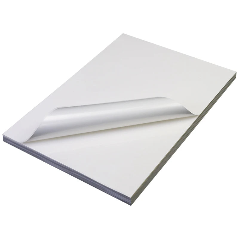 Premium Matte White Vinyl Inkjet Waterproof A3/A4 Blank Removable Adhesive Sticker Sheet Custom Shape DIY Cosmetic Eye Cream