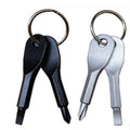 2023 Outdoor Portable Multifunctional Tool Stainless Steel Keychain Screwdriver Flathead Head Keyring Key Chain