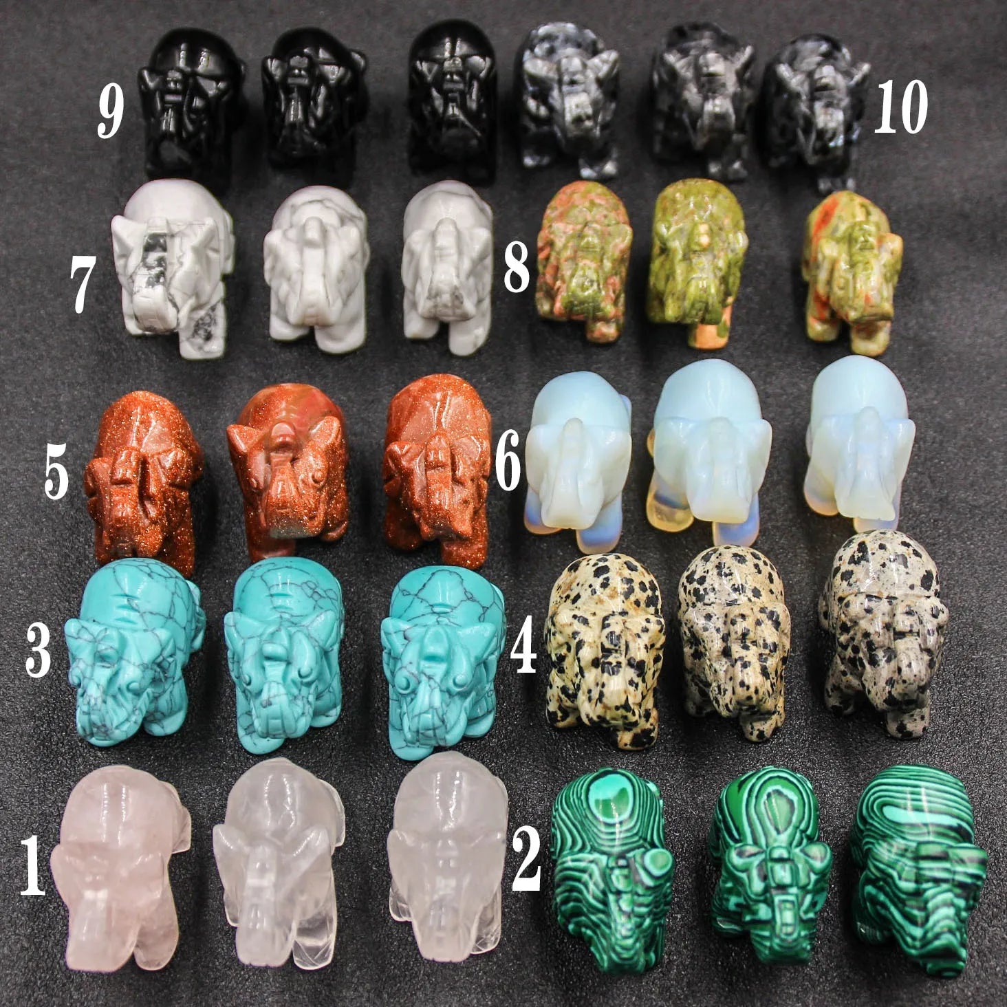 Huiying Natural Stone Elephant Sculpture Carvings Gold Sand Stone Elephant Statues Crafts