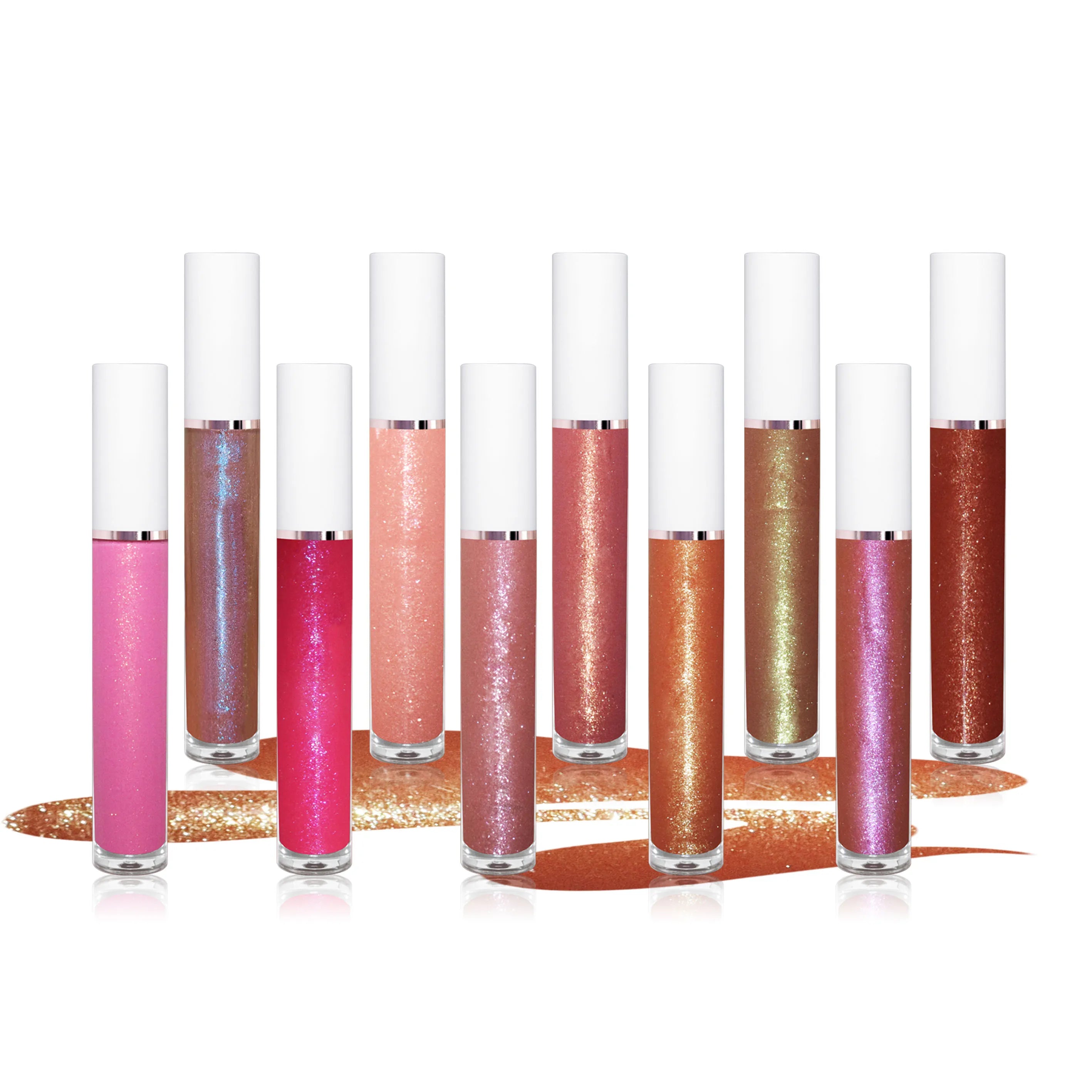 Lip Gloss Shine Glossy Lipgloss Plumping Lip Gloss Clear Lip Gloss Non-Sticky Glitter Liquid Nude Lipstick