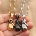 MECYLIFE Stainless Steel Hiphop Pendant Necklace Mens Boxing Jewelry Sports Necklace