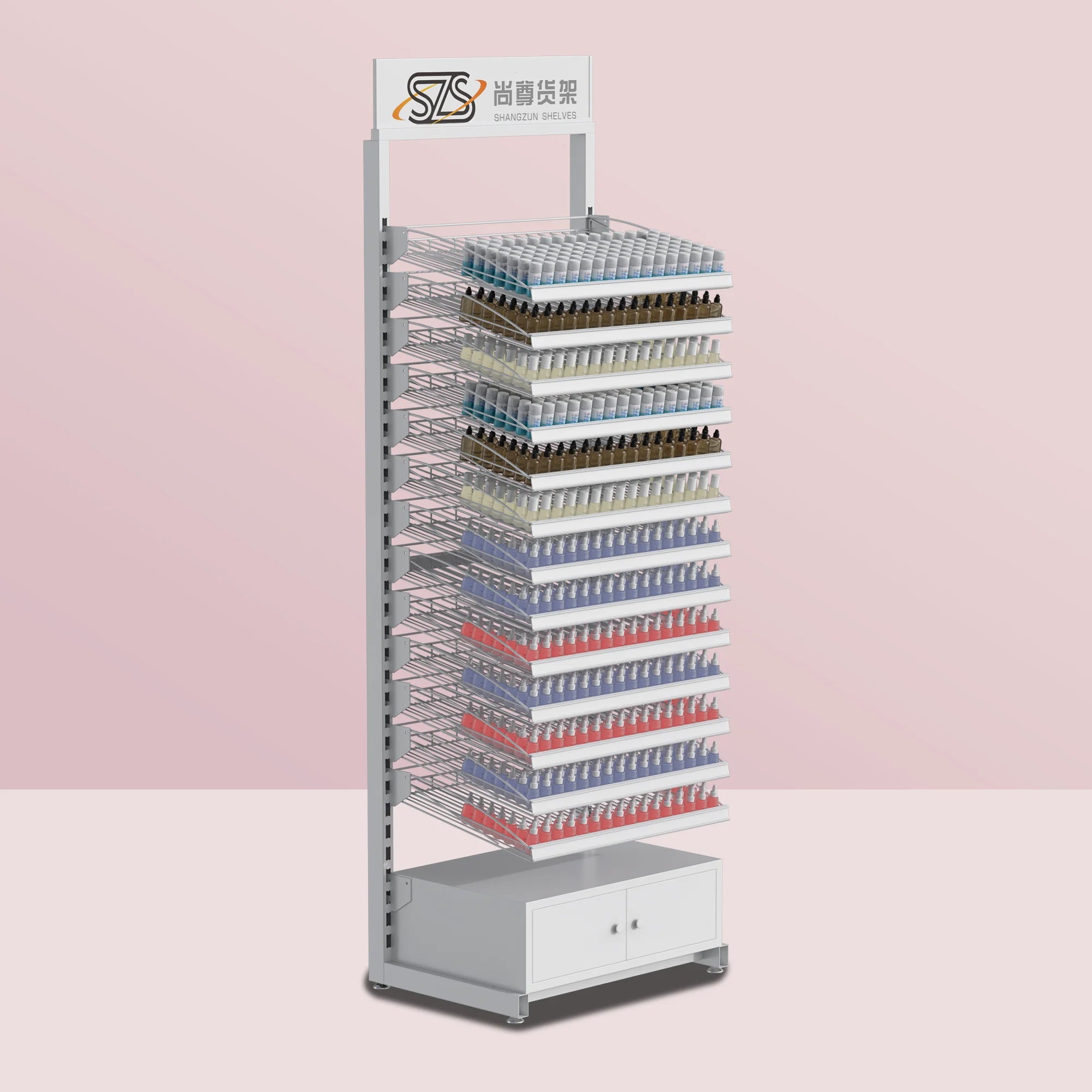 Custom Makeup Shop Cosmetic Store Nail Polish Display Racknail Polish Display Shelfnail Polish Sale Floor Stand