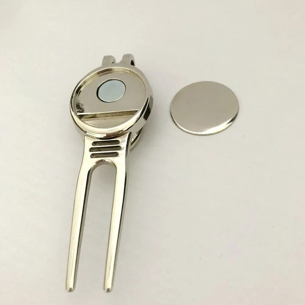 SY Hot Sale Raw Blank Zinc Alloy Golf Hat Clip Divot Fork DIY Marker for Gift Factory & Personalized Golf Orders
