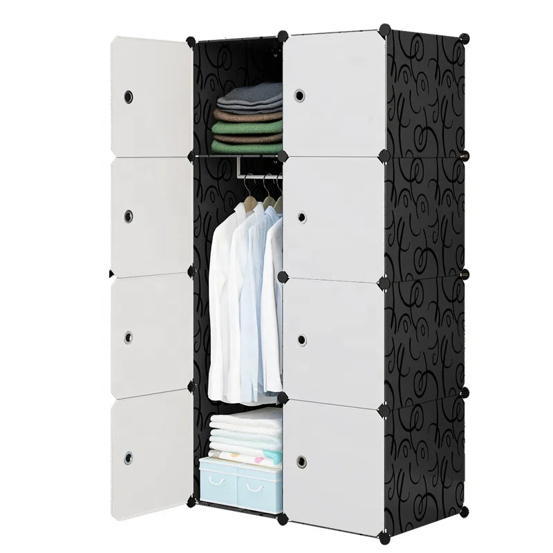 Modern Portable Plastic Simple Wardrobe Lockers for Bedroom Dormitory Rental Room Simple Design for Home Workshop Living Room