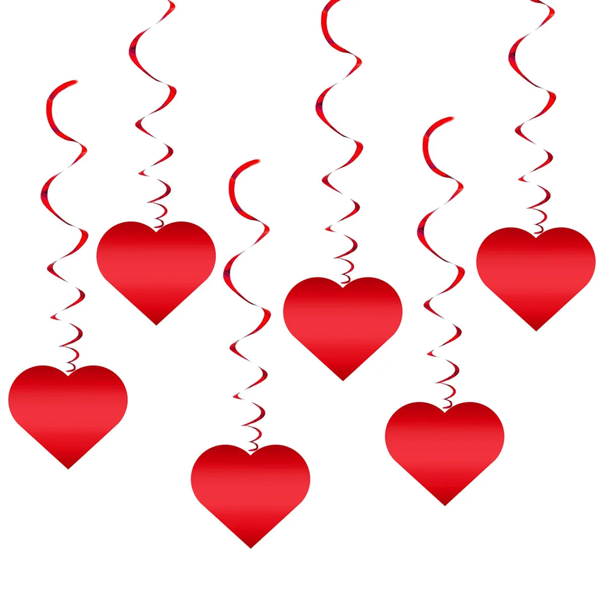 Valentine's Day Wedding Decoration Heart Shaped Hanging Decoration PVC Spiral Hanging Decoration