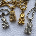 New Arrival Creative Personality Bear Necklace Jewelry Sweater Chain Full Diamond Stainless Steel 18K Gold Plated Necklace Women