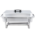 Factory Stainless Steel 9L Fuel-Powered Hotel Chafing Dish Buffet Chafer Set Catering Equipment Food Warmer