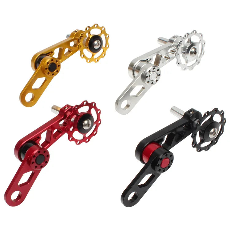 Chain Ring Tensioner Rear Derailleur Zipper Folding Bike Chain Guide Pulley Bike Parts for Oval Tooth Plate Accessory