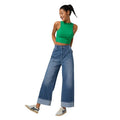 2025 Spring Custom New Women Y2K Stylish Wide Leg Jeans Streetwear Solid Loose Female Casual Denim Straight Trousers
