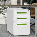 Modern 3-Drawer Office Cabinet with Round Side Metal Mobile Pedestal Filing for Outdoor School Workshop Hotel Use