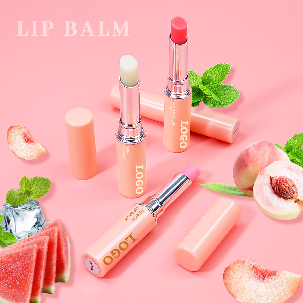Private Label Lip Balm Logo Custom Fruit Organic Natural Vegan Lightening Moisturizer Mint Chapstick
