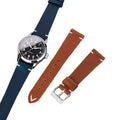 JUELONG Vintage Lug-Stitched Crazy Horse Leather Watch Strap Quick Release Hand-Stitched Genuine Leather Watch Bands 18 20 22mm