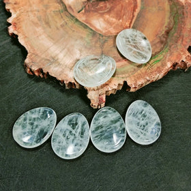 2026 Wholesale Natural Gemstone Pocket Stone Amethyst Rose Quartz Tiger Eye Palm Stone Clear Quartz Worry Stone for Healing