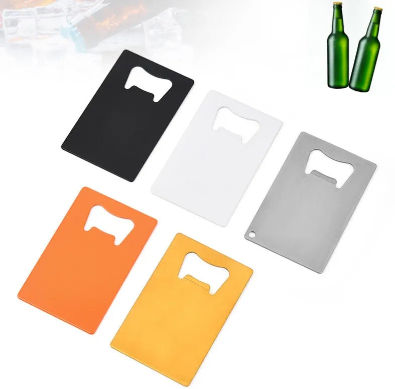Wholesale Creative Stainless Steel Beer Bottle Opener Customized Logo Metal Keychain Stylish Fashion Accessory