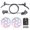 MEROCA M4 4-Pistons MTB Hydraulic Disc Brake 800/1400mm Bicycle Oil Brake with Safety Features and Rotor Parts for Bicycles
