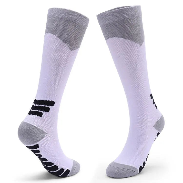 Fashion All Elastic Design Grip Football Anti slip Socks Tighten Ankle Independent Heel Compression Socks Custom Socks logo