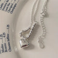 VIANRLA 925 Sterling Silver Heart Pendant Minimalist Necklace for Women Jewelry Wholesale Free Laser Logo
